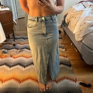 Denim Long Skirt